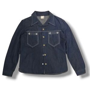 Vintage Boys Western Denim Shirt Snap Front Sz 9-10 Years BILLY THE KID